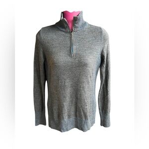 Patagonia S women’s blue merino wool 1/4 zip pullover sweater